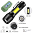 Rechargeable Portable Stylish Mini Telescopic Zoom Flash Light Xpe Plus Cob image