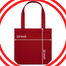 Red Fashionable Canvas Tote Bag With Zipper (RS-023) image