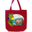 Red Fashionable Canvas Tote Bag With Zipper (RS-023) image