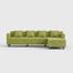 Regal Wooden Double Sofa - Imperial - (SDC-355-3-1-20 (5 Seater L SHP) - Fabric -2121 | image