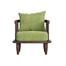 Regal Wooden Single Sofa - Havana - SSC-351-3-1-20( Fabric -SF-2121) | image