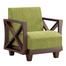Regal Wooden Single Sofa - Venice - SSC-343-3-1-20 ( Fabric - SF-2121) | image