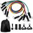 Resistance Band Set With Ankle Straps Door Strap And Carrying Bag- 11 Pcs image