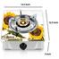 Vision Lpg Single Glass Body Gas Stove Sun Flower 3d image