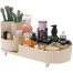 Roktry 360 Rotating Makeup Desk Cosmetic Storage Box Organizer With Drawers, Cosmetic Dressing Table Sorting Plastic, Desktop Cosmetics image