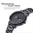 Rosra Fashion Stainless Steel Quartz Casual Wrist Watch For Man-Black - Watch image