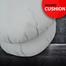 Round Fiber Cushion, Tissue Fabric, White16x16 Inch Set of 5 image