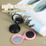 Round Foldable Mirror Comb - 1pcs image