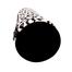 Round Pouch Bag Black And White 9x4 Inch image