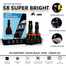 S8 Super Bright LED Headlight For Motorcycle And Car H4 Socket Each LED 25W 5000LM 1 Piece White image