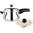 SAHARA Pressure Cooker Stainless Steel 5.5 Ltr (2 In 1) - SPCH5022 image