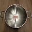 SKB Food Grade Stainless Steel 3 Layer Wok With Glass Lid-28 CM image