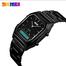 SKMEI Alloy Case Waterproof Luminous Classic Quartz Digital Dual Display Watch image