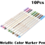 STA 6551 Metallic Color Marker Pen for Artists - 10 color,10 pcs image