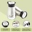 Salt and Pepper Shakers Set - Grade Stainless Steel with Glass Bottom image