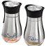 Salt and Pepper Shakers Set - Grade Stainless Steel with Glass Bottom image