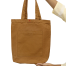 Samia Craft Brown Canvas Tote Bag Exclusive Design with Outside Pocket image