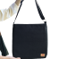 Samia Craft Exclusive Design Black Canvas Cross Body Bag with Zipper and Outside Pocket image