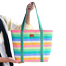 Samia Craft Rainbow Designed Canvas Tote Bag - Stylish image