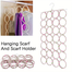 Scarf Hanger Organiser, 28 Slots, Multicolour image