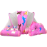 Sea Animal Baby Bed With Mosquito Net and Pillow Pink image