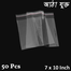 Self Adhesive Bundle of 50 Crystal Cellophane Poly For Packaging Material For Invoice Label image
