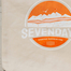 Sevendays Mountains (Orange and White) (Round) Canvas Tote Bag image