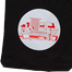 Sevendays Red Lines (Red and White) (Round) Black Canvas Tote Bag image