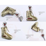 Shoe Shape Anti-Theft Disc Brake Rustproof Rotor Lock (Antique Bronze Color) 1 Pcs With 3 Key image