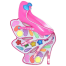 Shoe Shape Make-Up Set Pretend Play Useable Make up Toys For Girls-3 Layer Set (makeupbox_shoe_Y99101C4) image