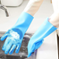 Silicon Dish Washing Kitchen Hand Gloves - 1Pair image