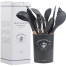 Silicon Utensils Set With Plastic Holder image