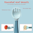 Silicone Baby Bendable Spoon Fork Utensils Set 2 Pcs Green image