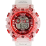 Silicone Boys Digital Sports Red Watch Fashionable Sports Watch For Men-White image