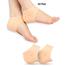 Silicone Gel Heel Pad Socks for Pain Relief for Men and Women (Beige, Free Size) image