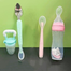 Silicone Rice Spoon Feeder Plus Two Head Spoon Plus Slicone Spoon Plus Fruit Feeder, Full Set of Tools Package - 120 ml image