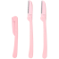 Silubi Eyebrow Razor Touchup Stainless Steel Dermaplaning Blade Safety Foldable Hair Removal Eyebrow Trimmer Set 3pcs image
