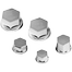 Silver Color - Universal 30 Pcs Bolt Screw Cover Cap For Motorbike Ornamental Molding image