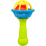 Single Head Rattle Soft Glue Dumbbell Baby Hand Teether With Jhunjhuni Cn -1pcs image