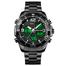 Skmei Black Stainless Steel Dual Time Sport Watch For Men - Black image
