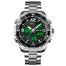 Skmei Stainless Steel Dual Time Sport Watch For Men - Silver image