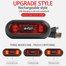 Smart USB Rechargeable LED Helmet Safety Light – Red Warning Tail Light For Night Riding image