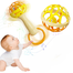 Soft Glue Dumbbell and Ball, Baby Hand Teether Set with Jhunjhuni - 2 pcs image