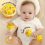 Soft Glue Dumbbell and Ball, Baby Hand Teether Set with Jhunjhuni - 2 pcs image