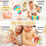 Soft Glue Dumbbell and Ball Baby Set Hand Teether With jhunjhuni - 3 pcs image
