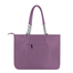Solid Color Tote Handbag with Tassel - GCI (Lavender) image