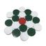 Special Carrom Guti With Stricker (5 Pcs Quti Extra) - Green And White image