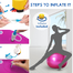 Sports And Fitness Chinese 75cm Plain Yoga Ball Ball with Pumper image