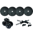 Sports And Fitness Total 15 kg Dumbbell Combo Pack ( 4pcs 1.25kg Plate 4pcs 2.5 kg Plate with 2pcs 11 inch Stick and 3 feet Barbell image