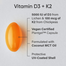 Sports Research Vitamin D3 Plus K2 With Coconut MCT Oil 30 Veggie Softgels -486931714 image